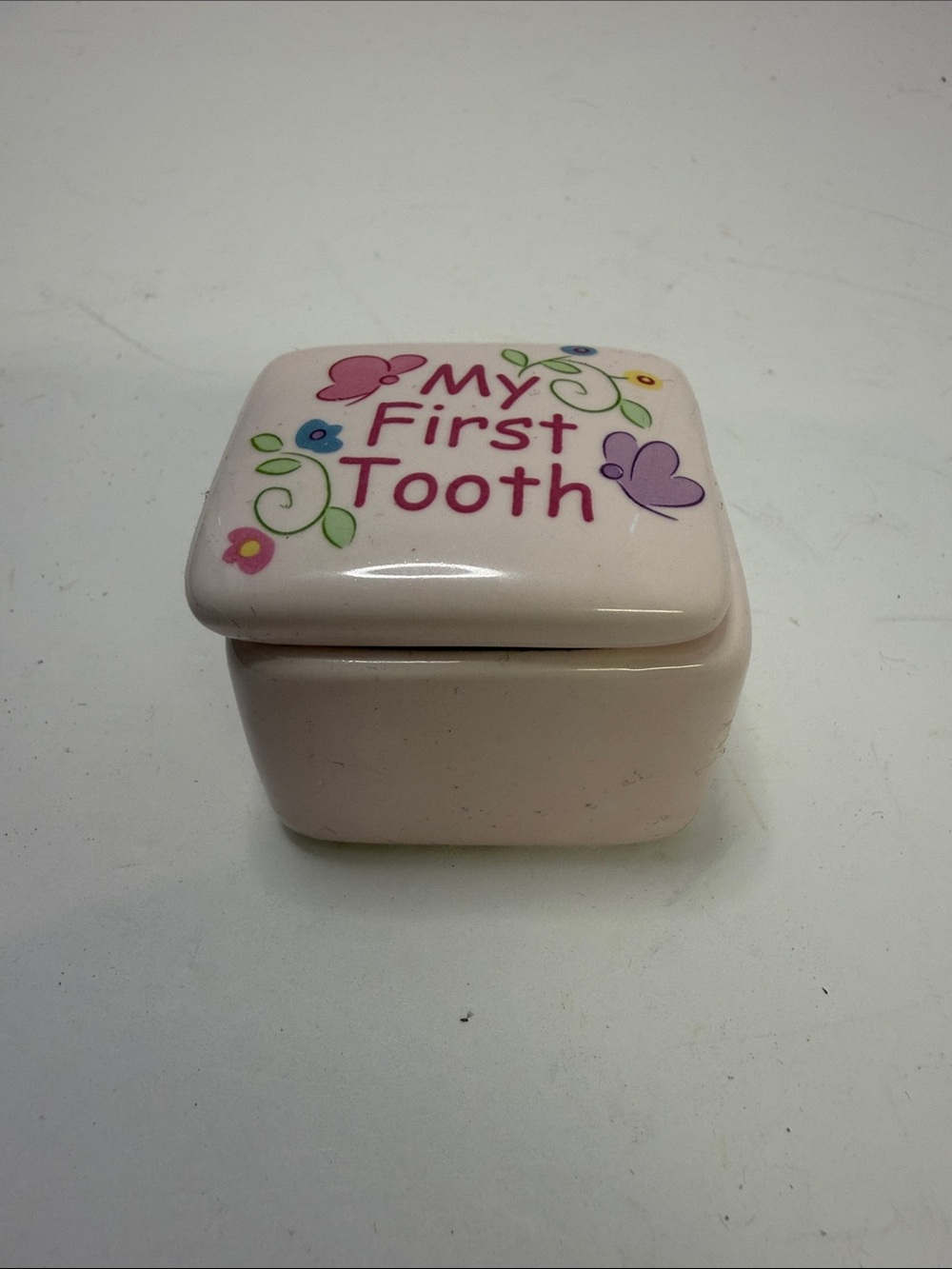 My First Tooth Ceramic Keepsake Box - Pink